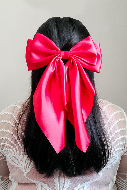 Rose Hair Bow Tail