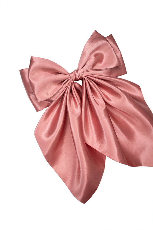 Dusty Pink Hair Bow Tail