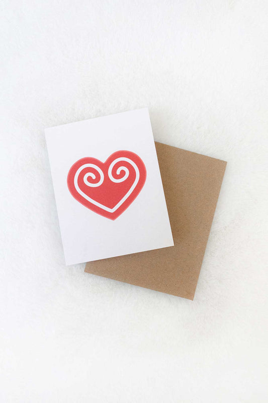 Hmong Heart Shape Greeting Card