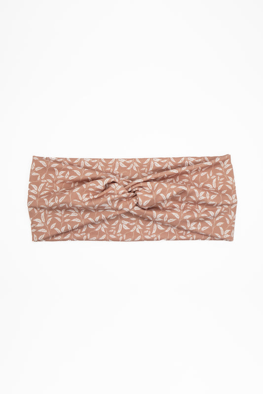 Boho Fall Leaves Plant Twist Turban Headband