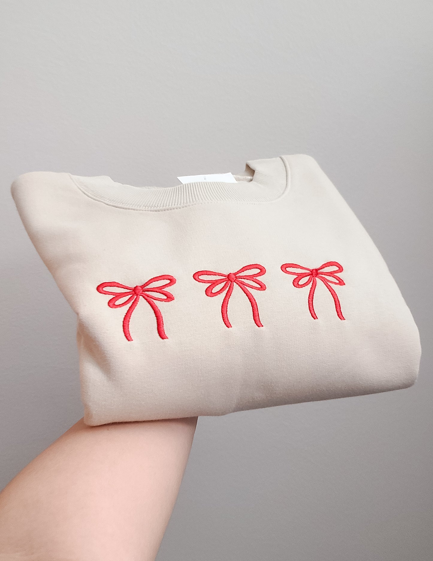 Bows Tan Sweatshirt (PRE-ORDER ONLY)