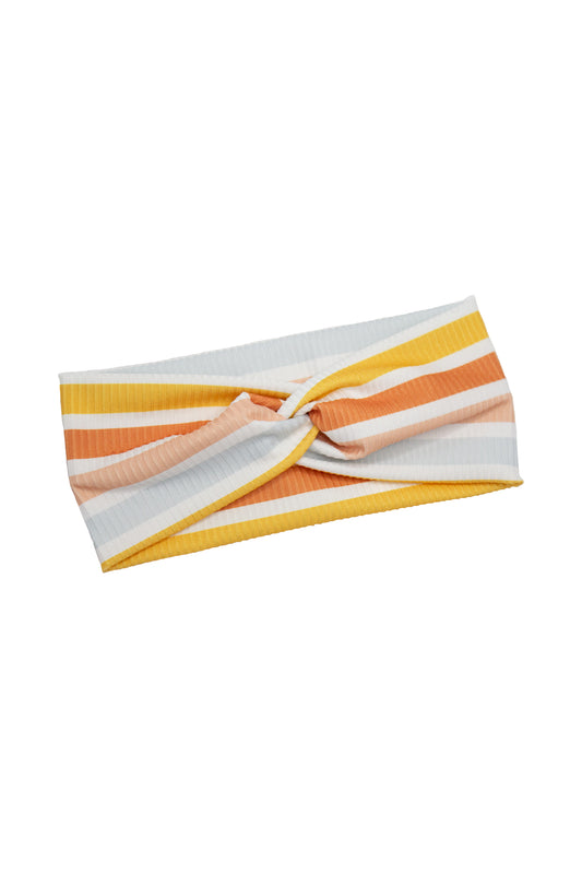 Spring Rainbow Ribbed Twist Turban Headband