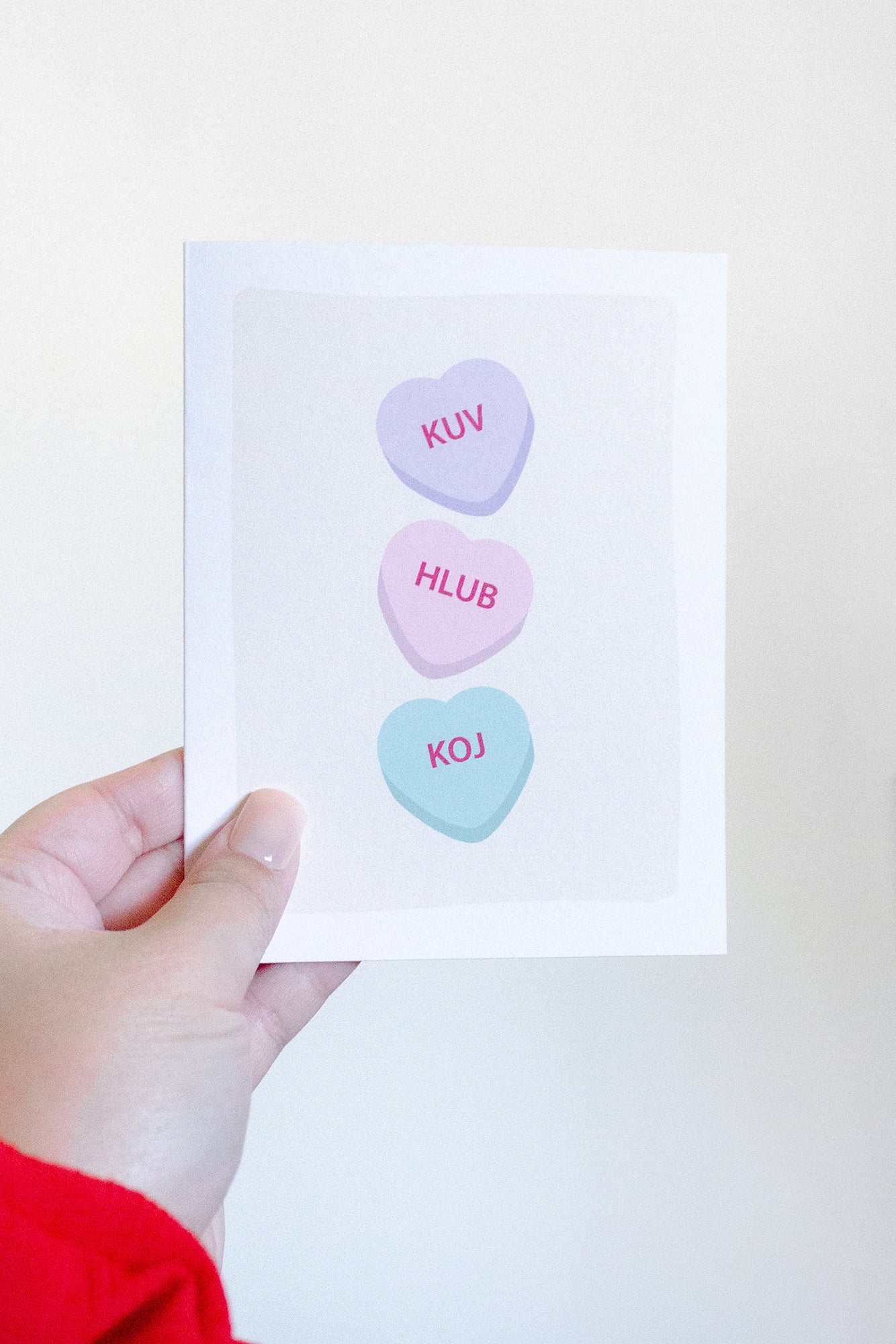 "Kuv Hlub Koj" Heart Candy Greeting Card