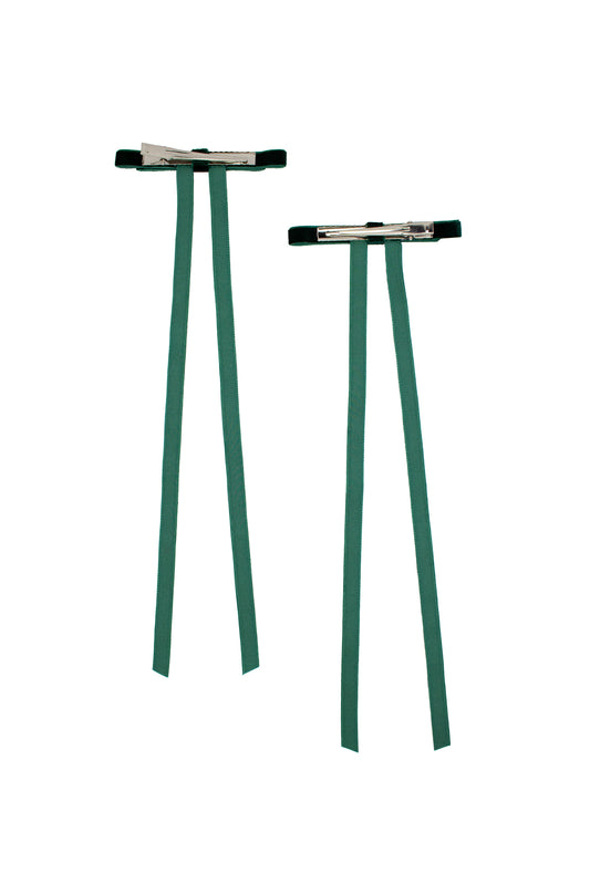 Dark Green Velvet Hair Bow