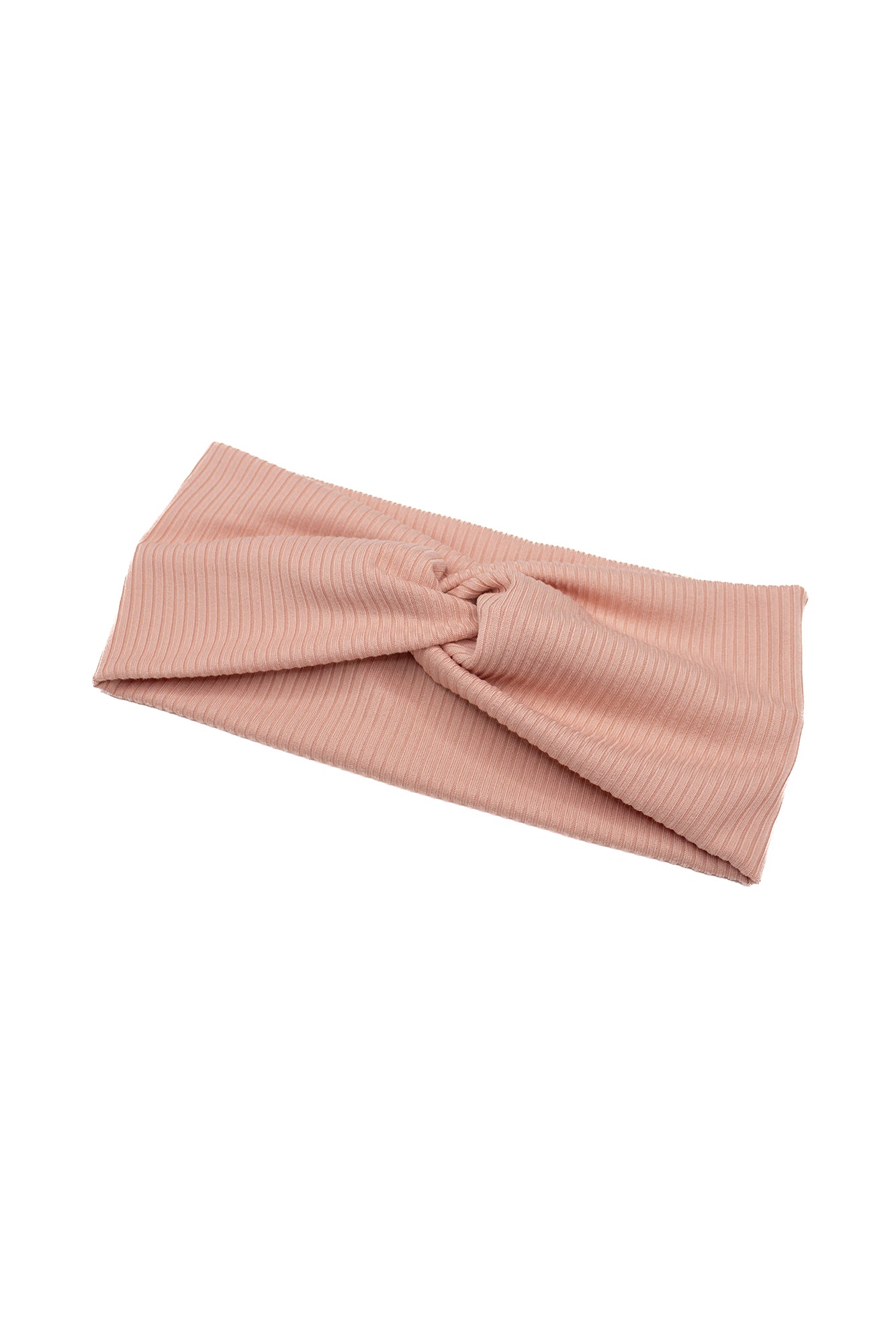 Pink Ribbed Twist Turban Headband