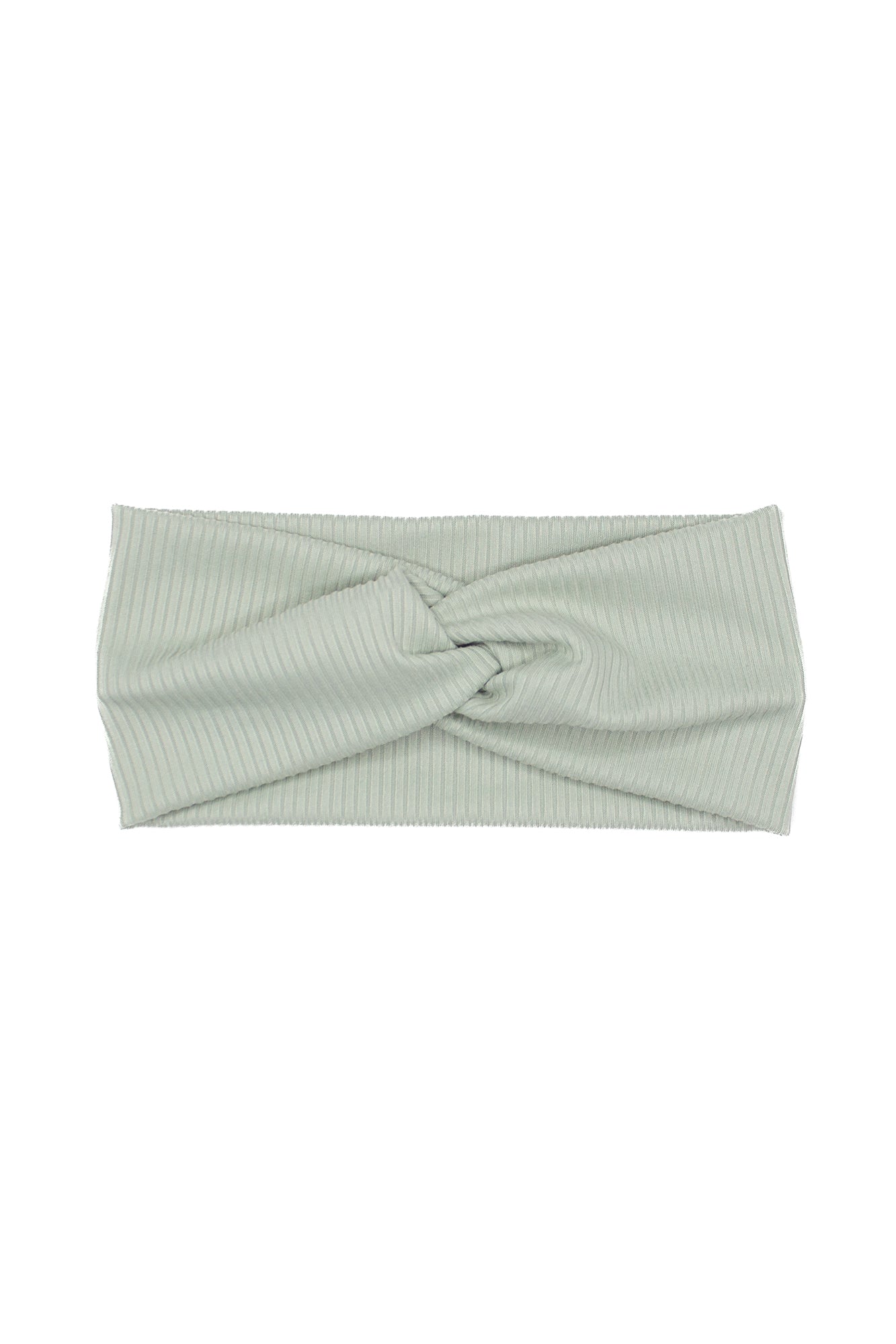 Green Ribbed Twist Turban Headband