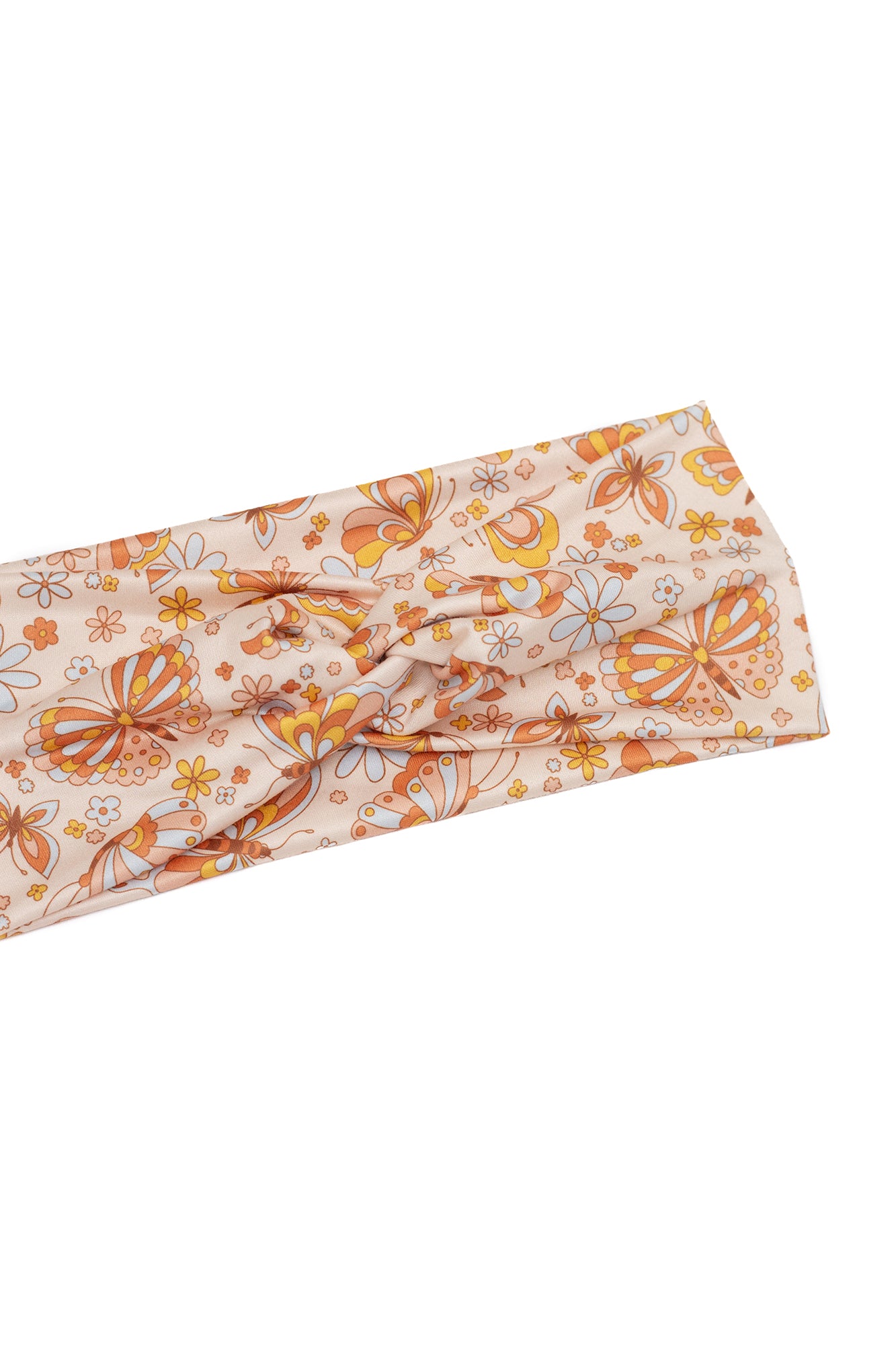 Butterfly with Florals Twist Turban Headband
