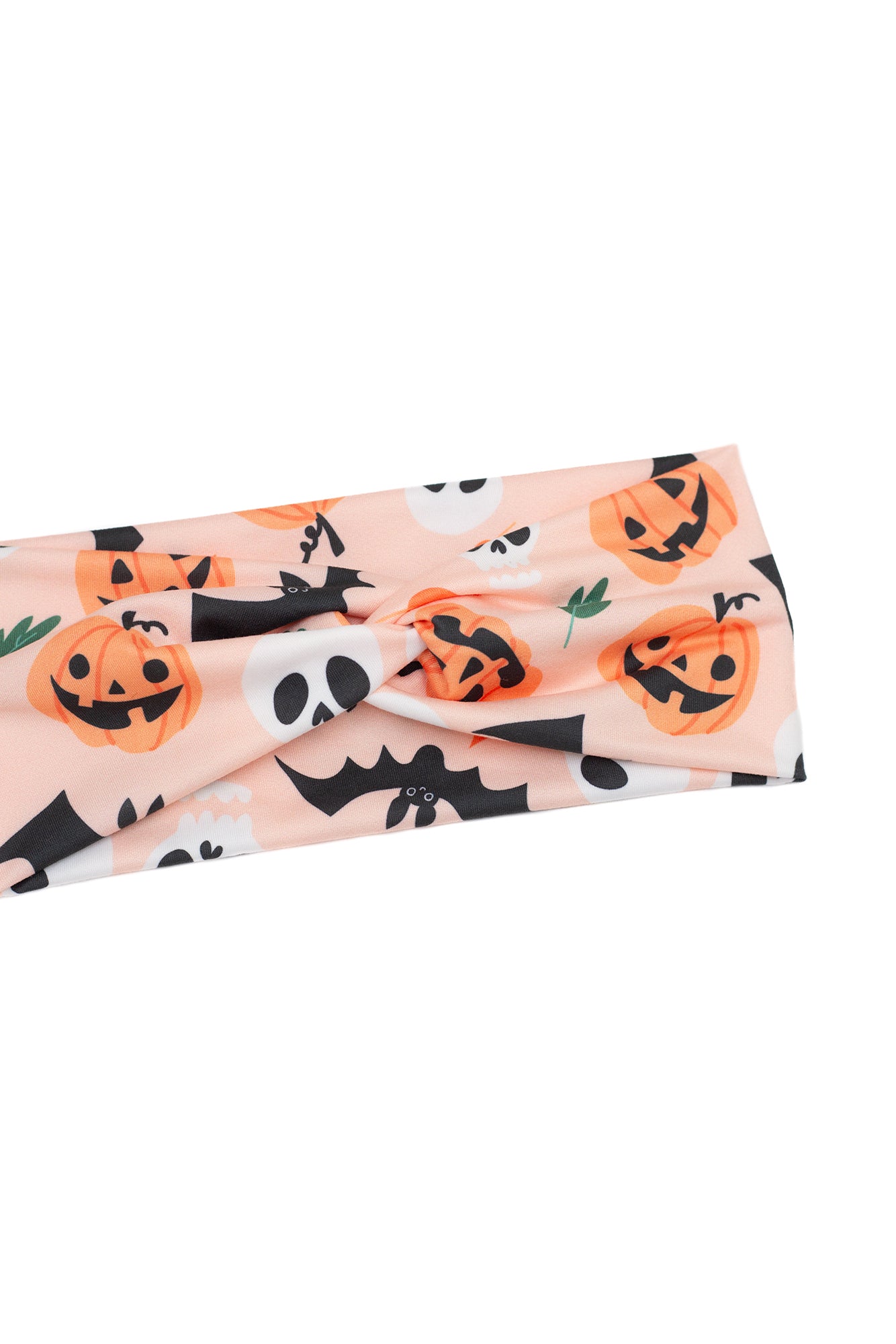 Pumpkins, Skulls, and Bats Twist Turban Headband