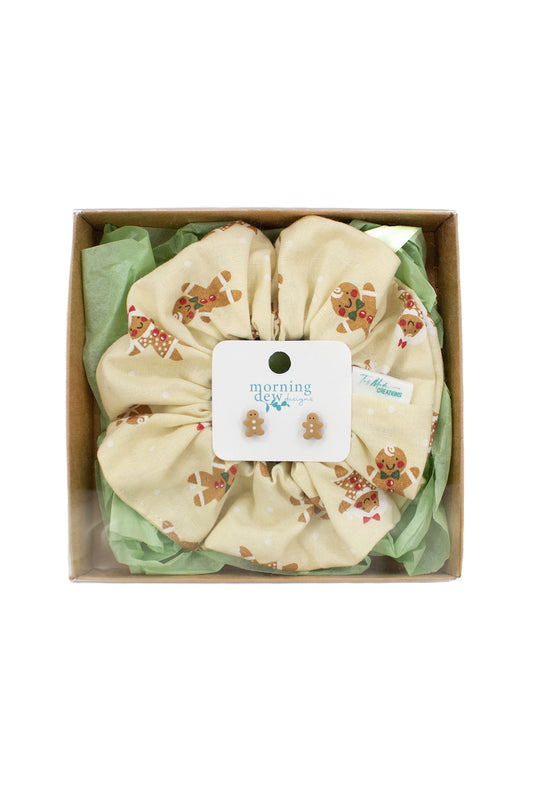 Classic Scrunchie and Stud Earring Gift Set