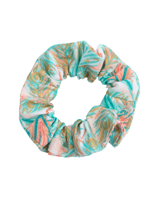 Green Floral Spring XS Scrunchies Set