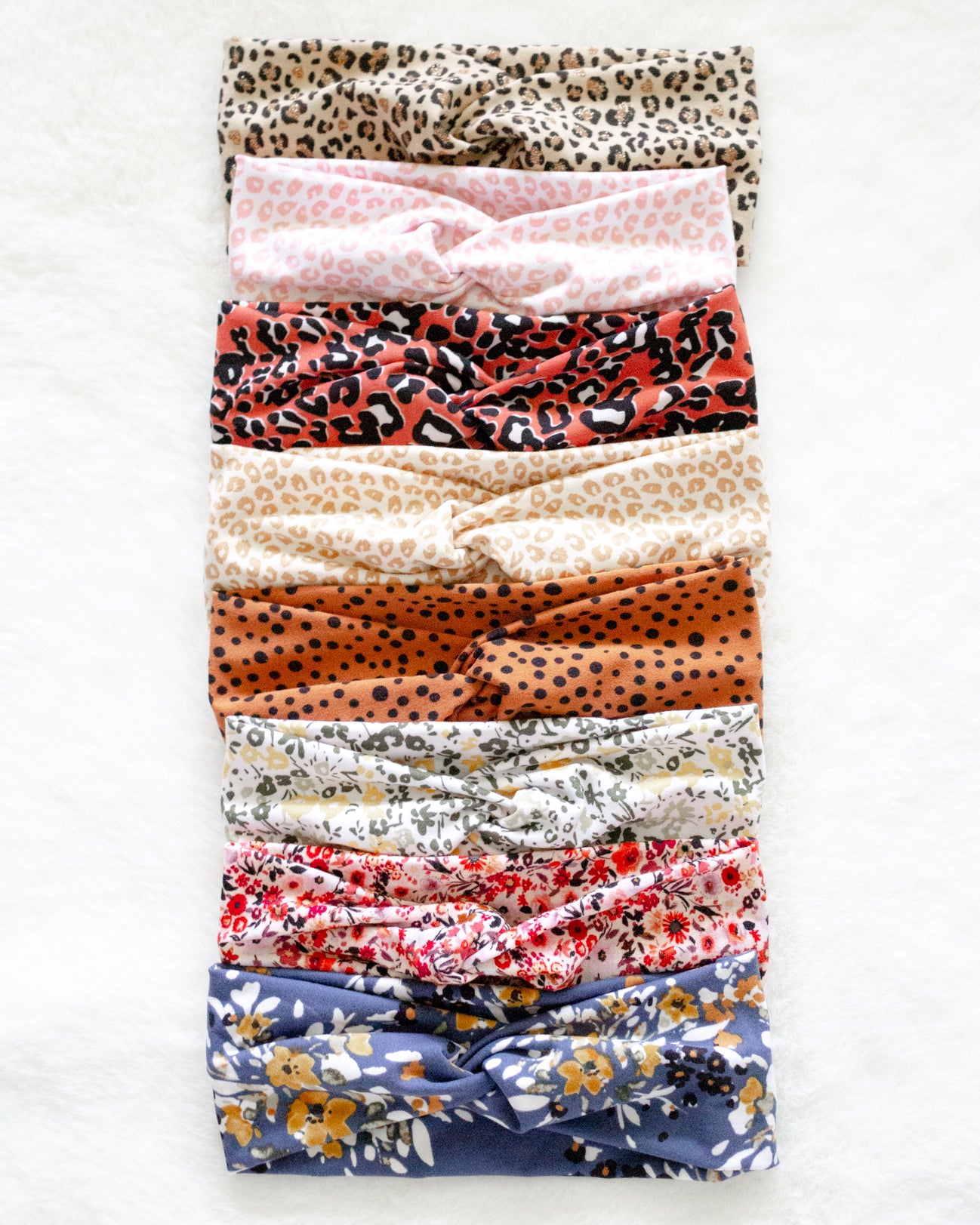 Tan Cheetah Print Twist Turban Headband