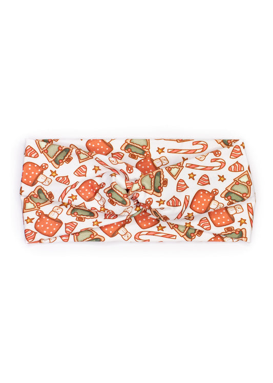 Christmas Cookies & Hot Coco Twist Turban Headband