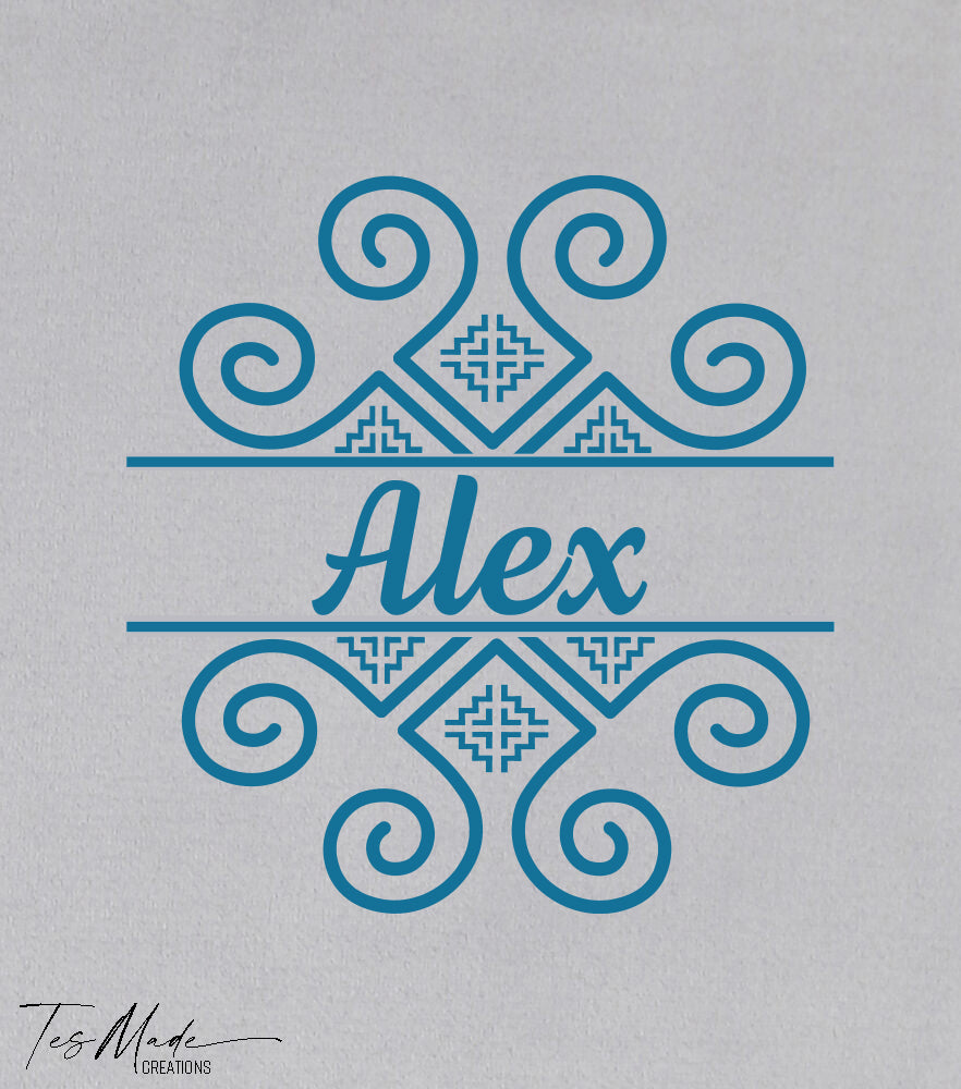 Gray Personalized Hmong Baby Thin Fleece Blanket 36" x 30"