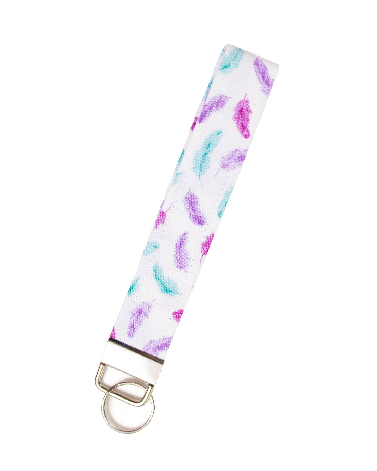 Feathers 1" inch Fabric Key Fob Wristlet