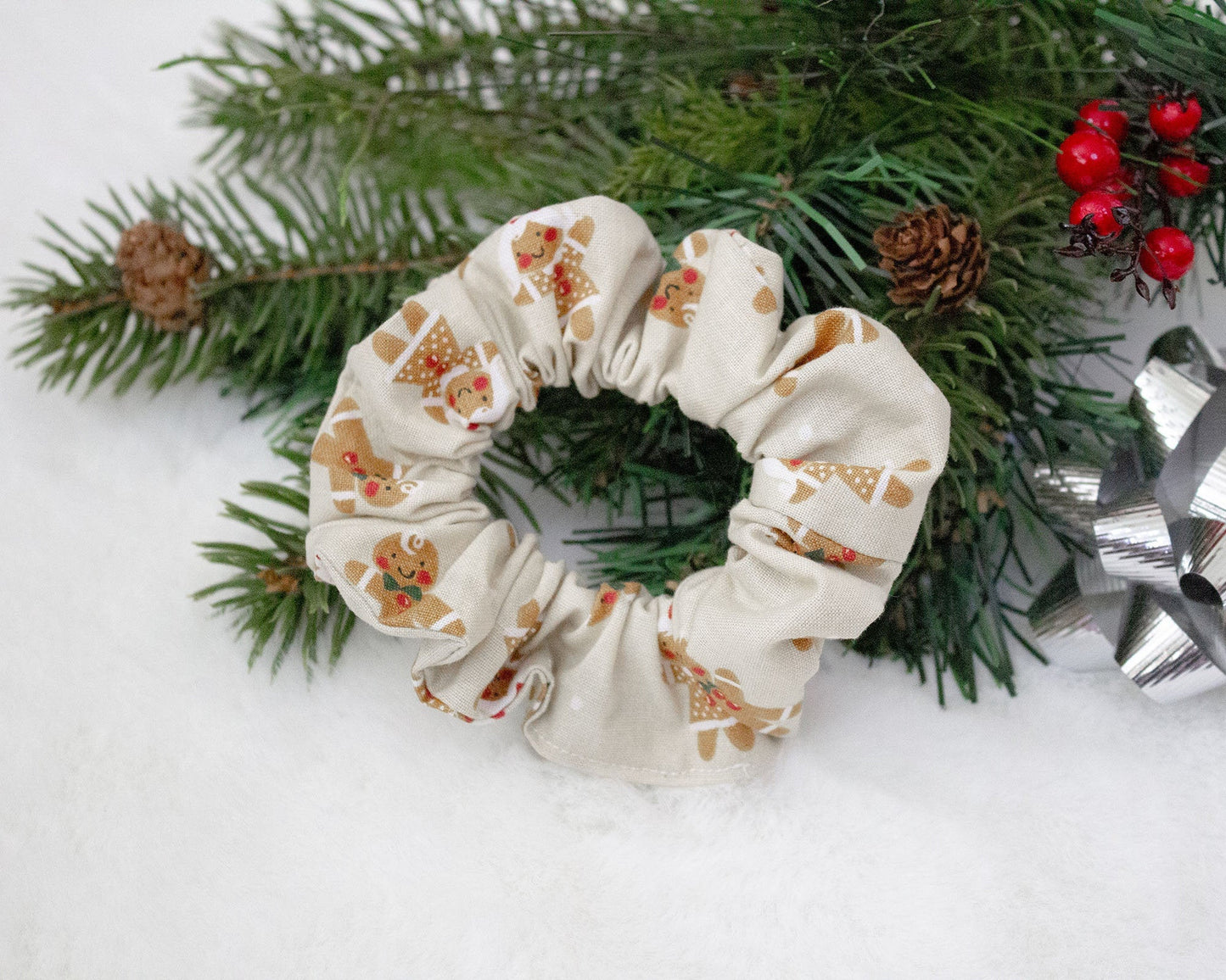 Mr. & Mrs. Gingerbread Cookie Scrunchie