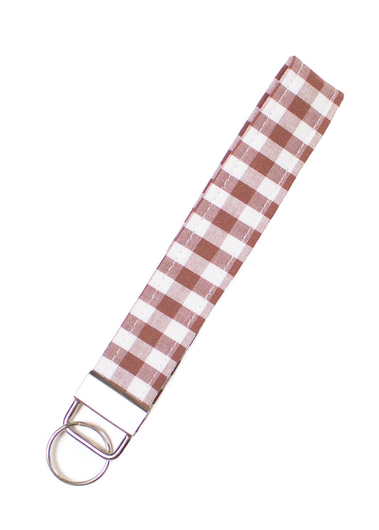 Mocha 1" Key Fob Wristlet