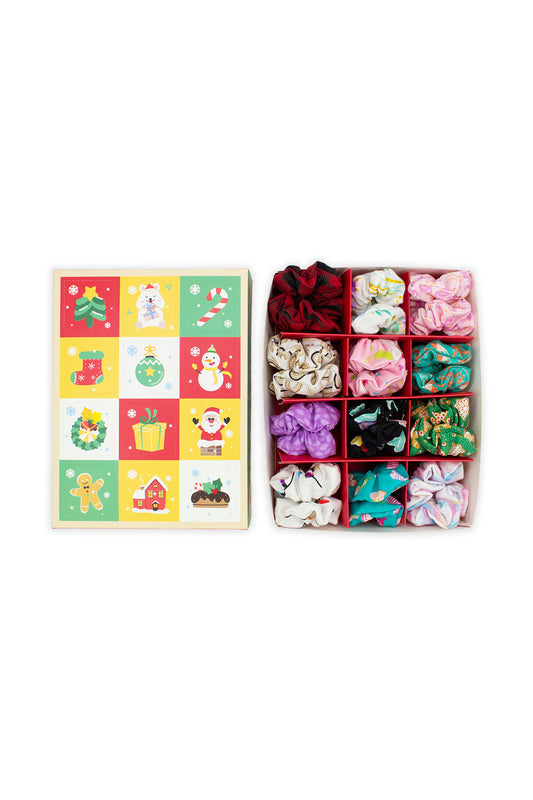 12 Days Advent Calendar of X-Small Scrunchies