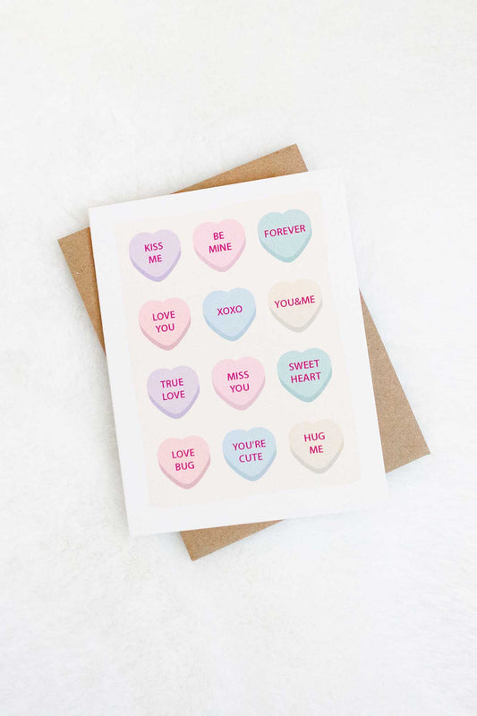 Heart Candy Sayings Greeting Card
