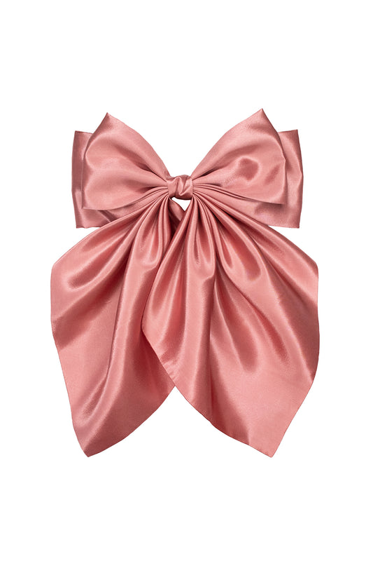 Dusty Pink Hair Bow Tail