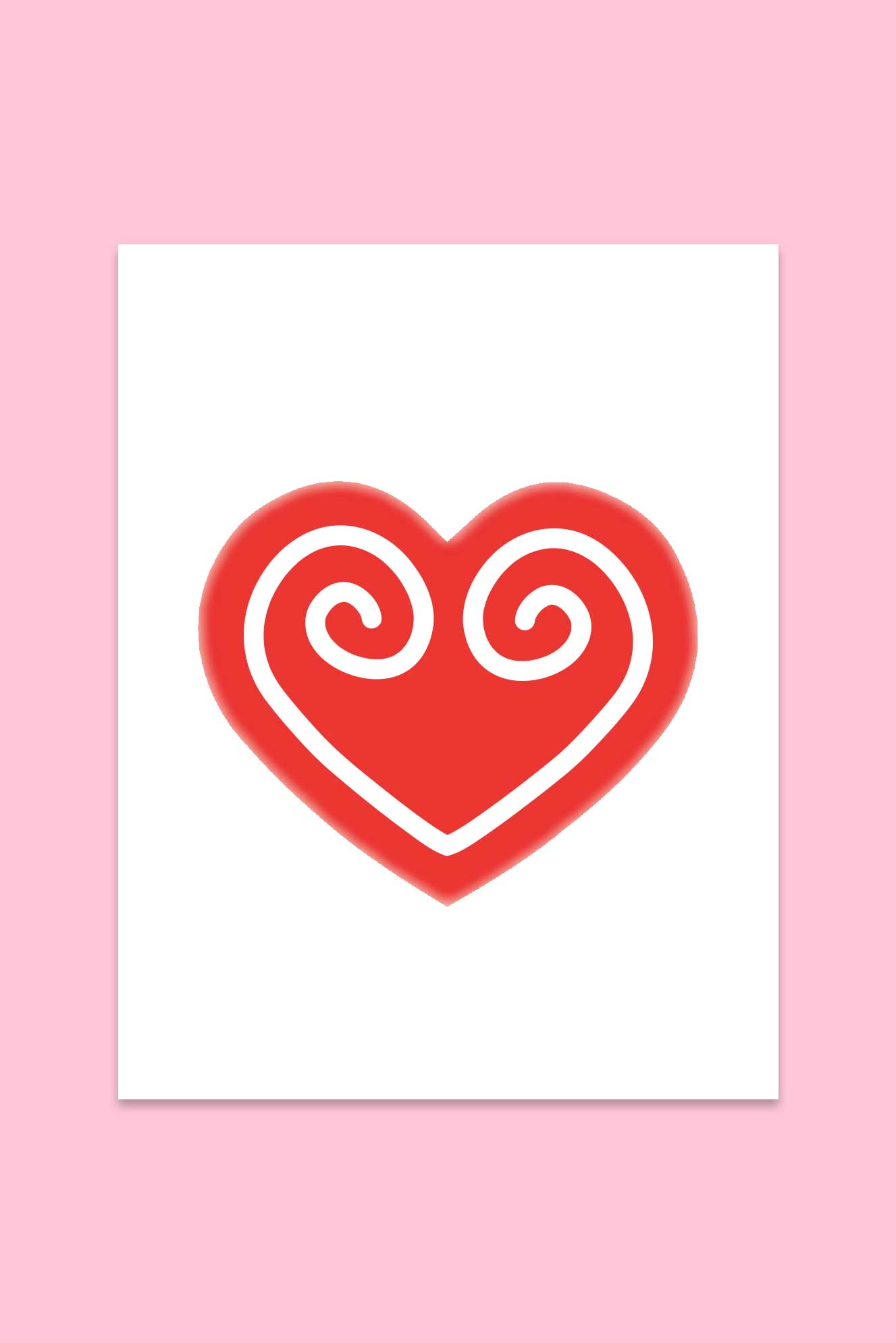 Hmong Heart Shape Greeting Card