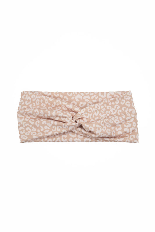 Boho Cheetah Print Twist Turban Headband
