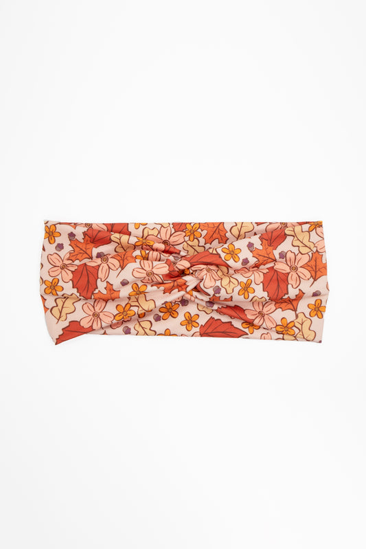 Autumn Leaves Twist Turban Headband