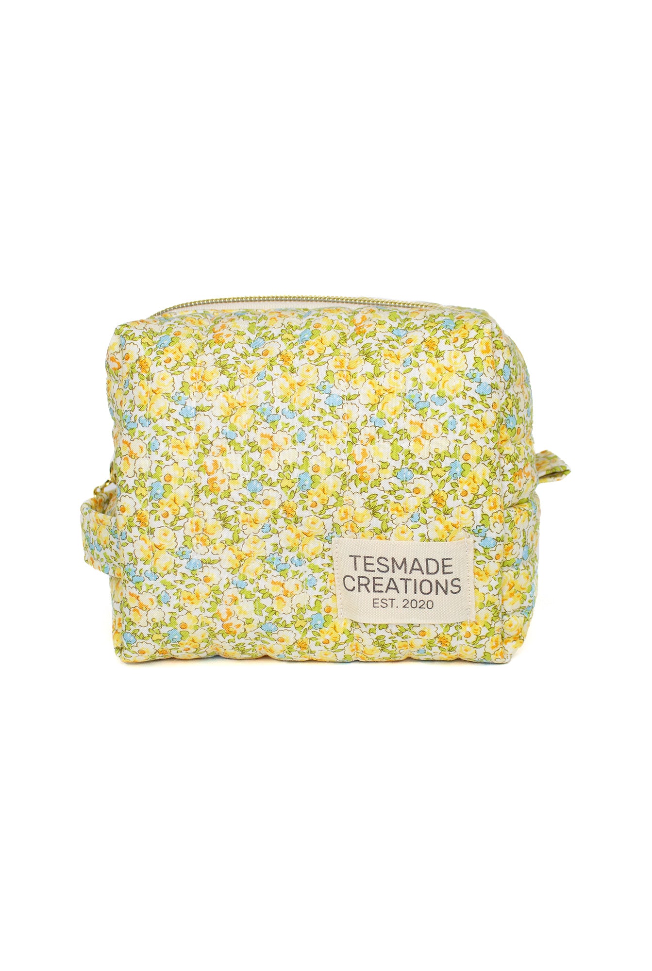 Daisy Quilted Makeup Bag