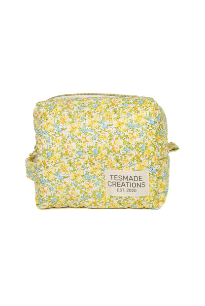Daisy Quilted Makeup Bag