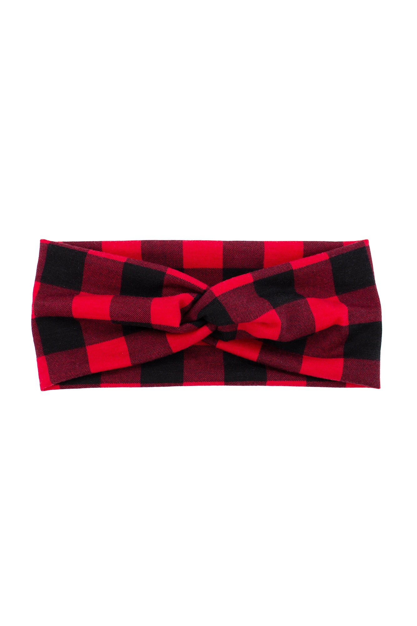 Red Buffalo Plaid Twist Turban Headband