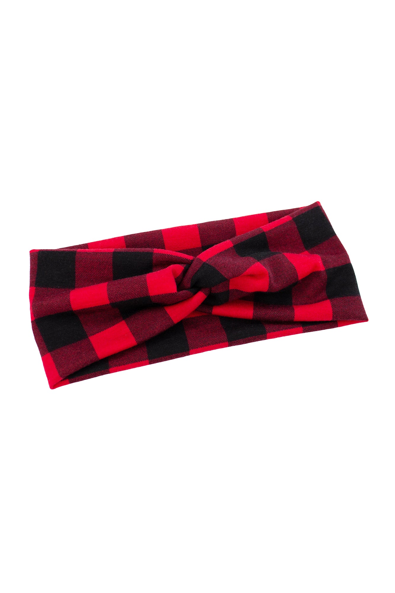 Red Buffalo Plaid Twist Turban Headband