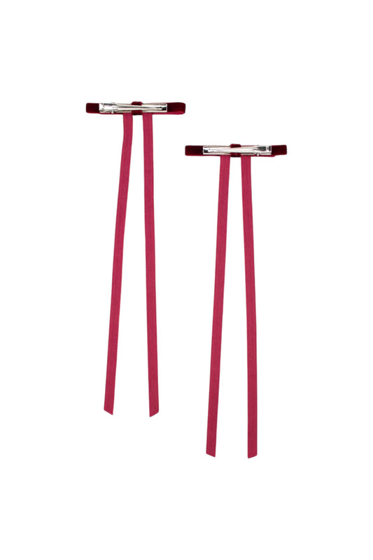 Wine Velvet Hair Bow