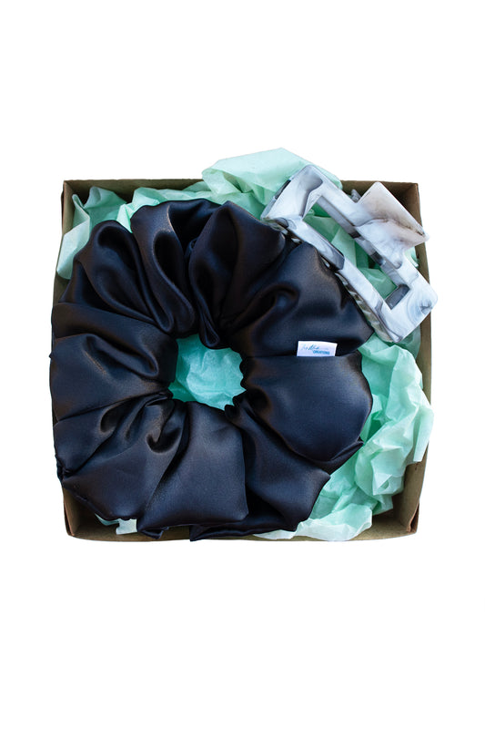 Oversized Scrunchie and Hair Claw Gift Set