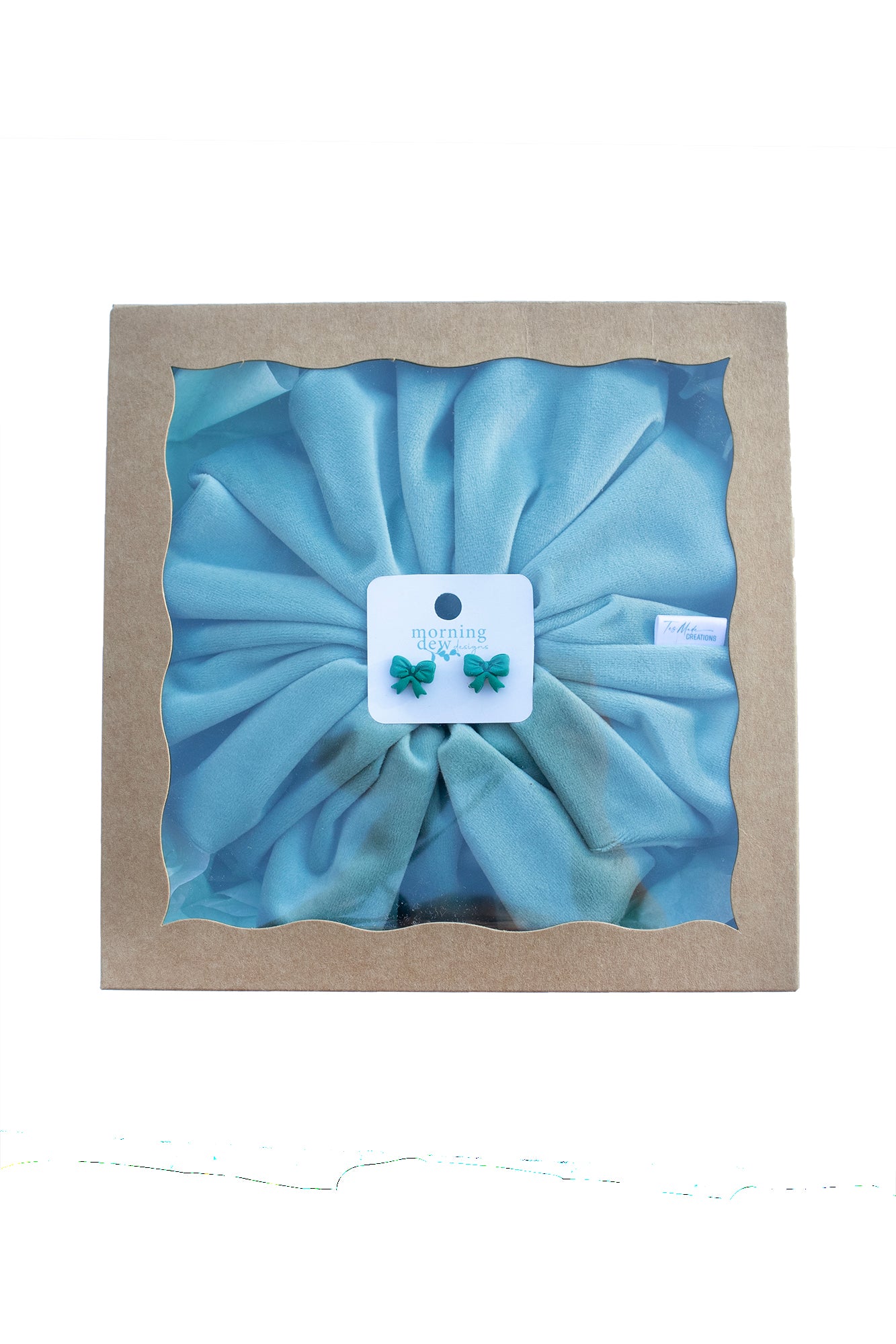 Oversized Scrunchie and Stud Earring Gift Set