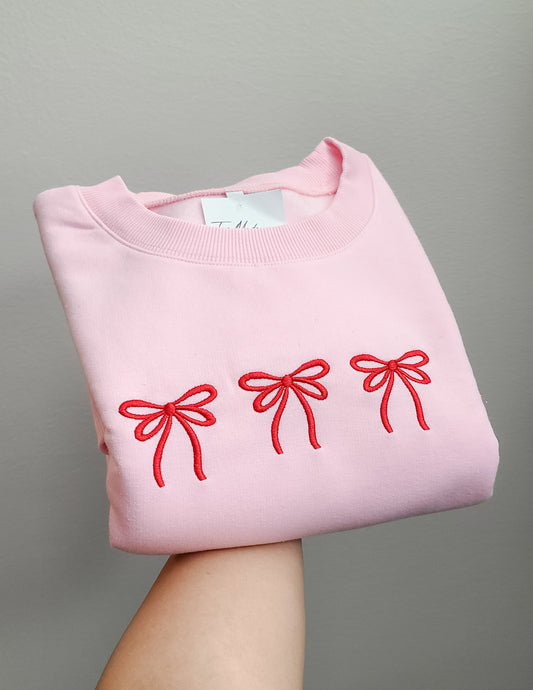 Bows Pink Sweatshirt (PRE-ORDER ONLY)