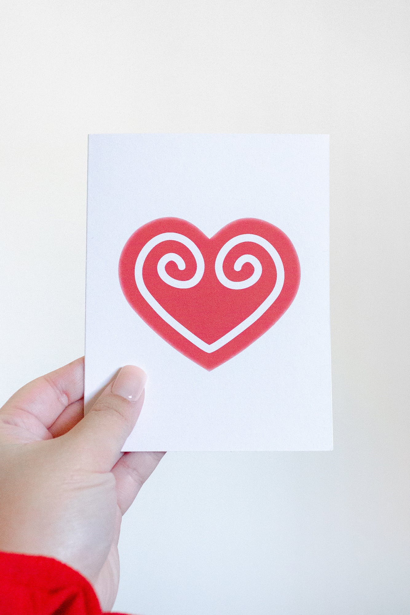 Hmong Heart Shape Greeting Card