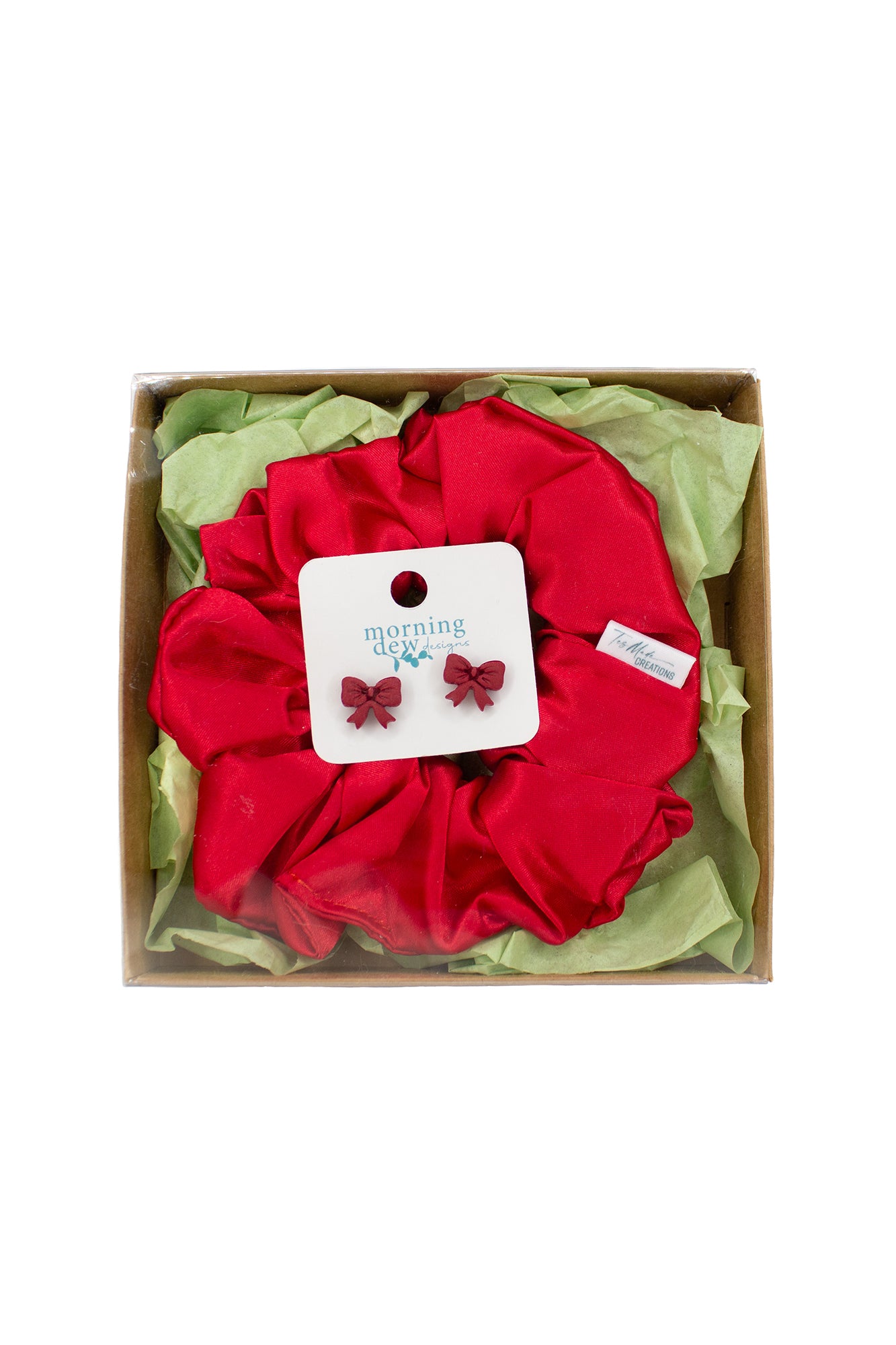 Classic Scrunchie and Stud Earring Gift Set