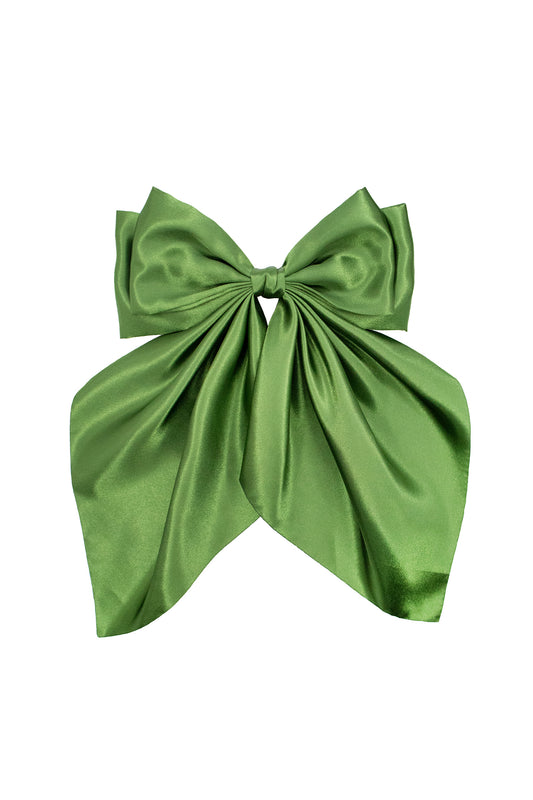 Olive Hair Bow Tail