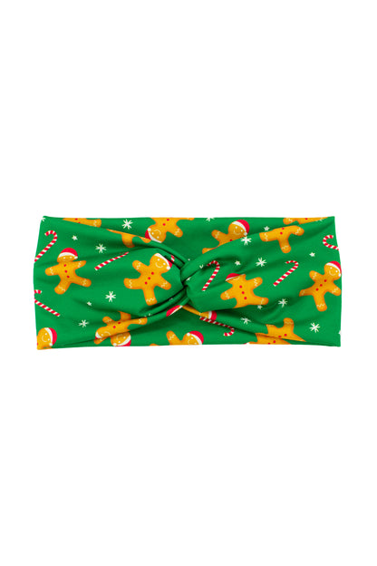 Gingerbread and Candy Cane Twist Turban Headband