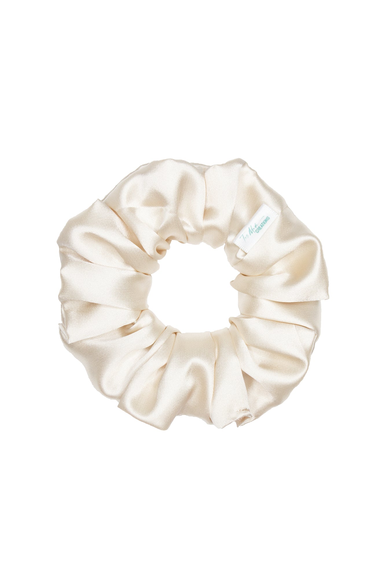 Champagne Color Classic Size Silk Satin Scrunchie