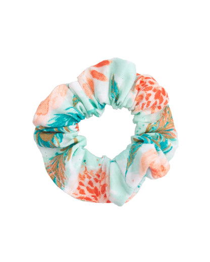 Green Floral Spring XS Scrunchies Set