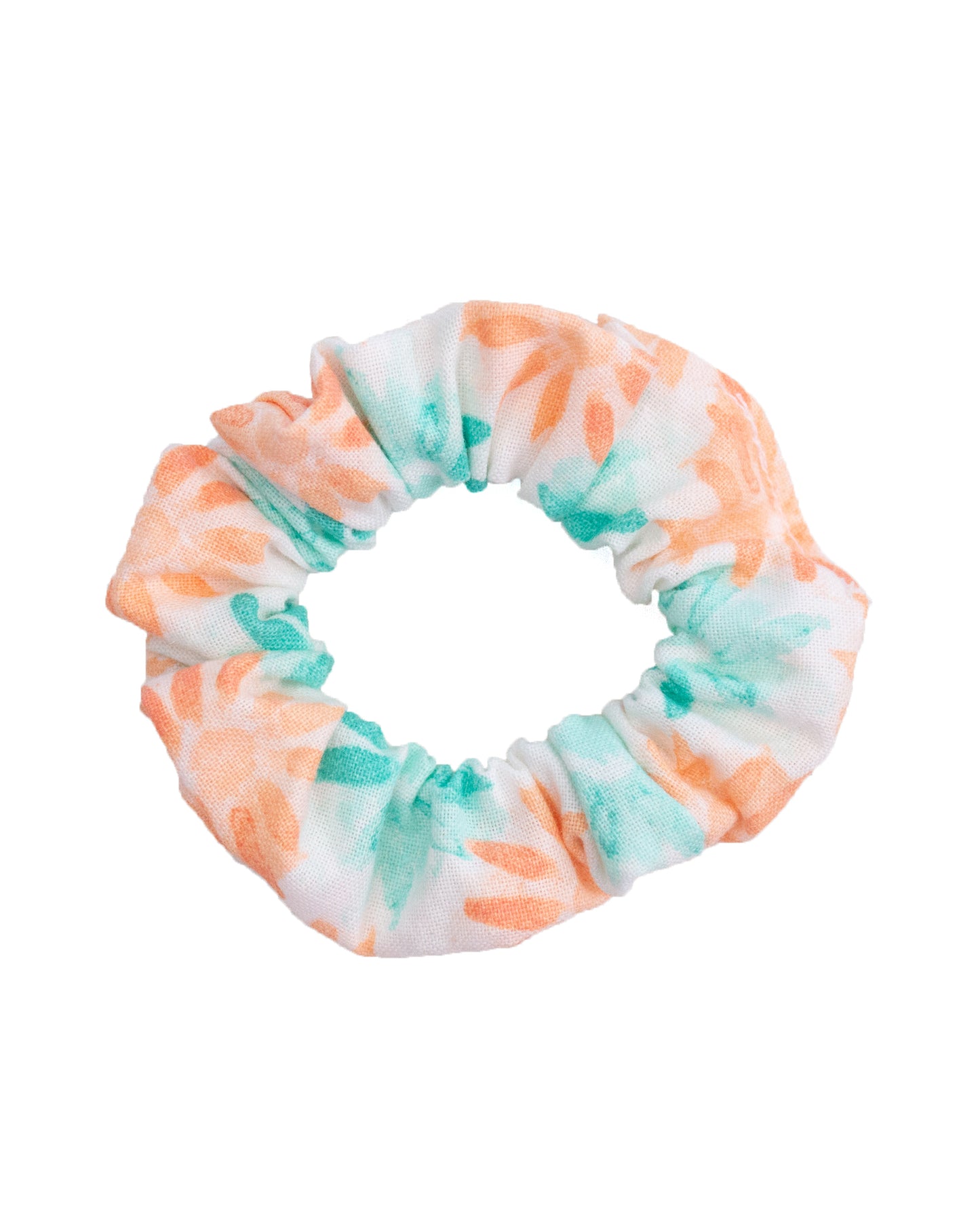 Green Floral Spring XS Scrunchies Set