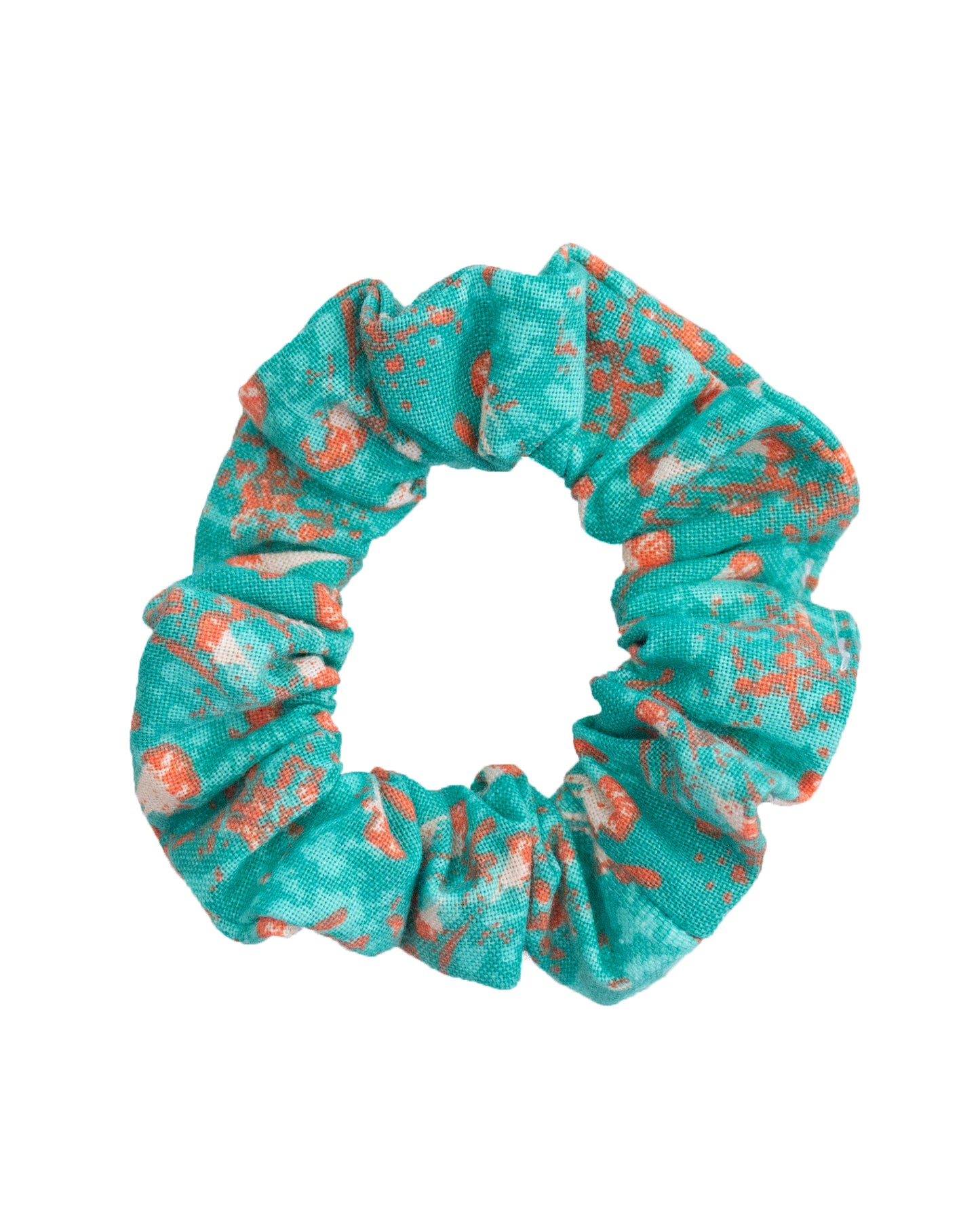 Green Floral Spring XS Scrunchies Set