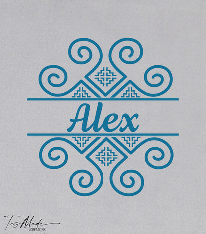 Gray Personalized Hmong Baby Thin Fleece Blanket 36" x 30"