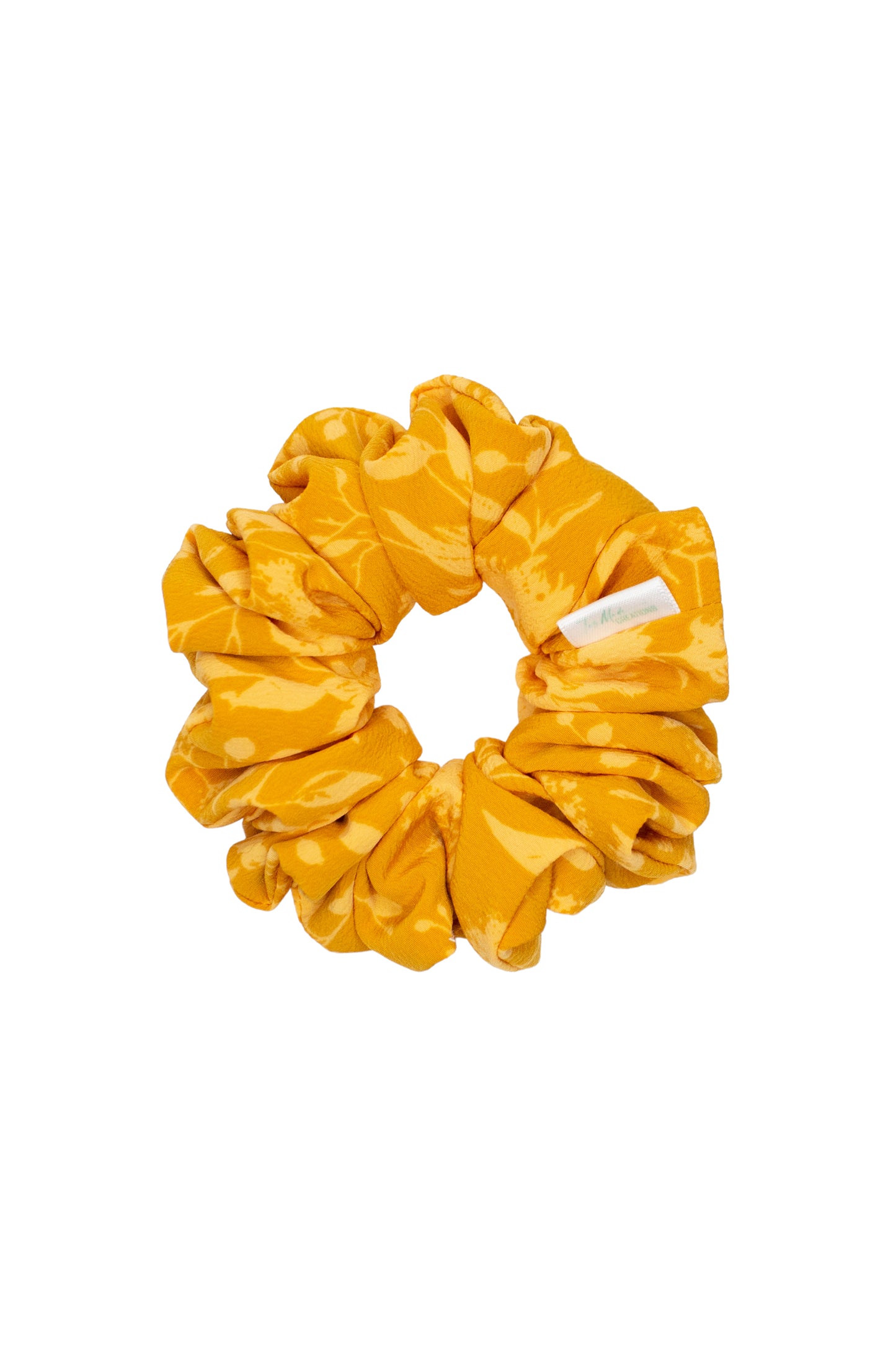 Mustard Floral Scrunchie